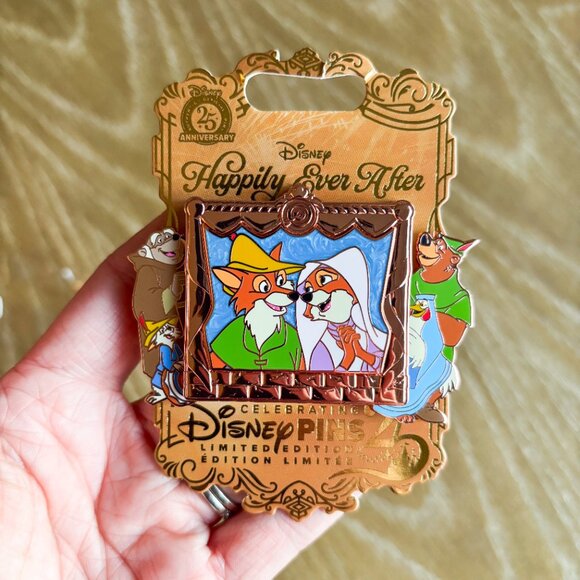 Disney Limited Edition 2,400 Robin Hood Slider Pin Happily Ever After Series - Picture 5 of 7